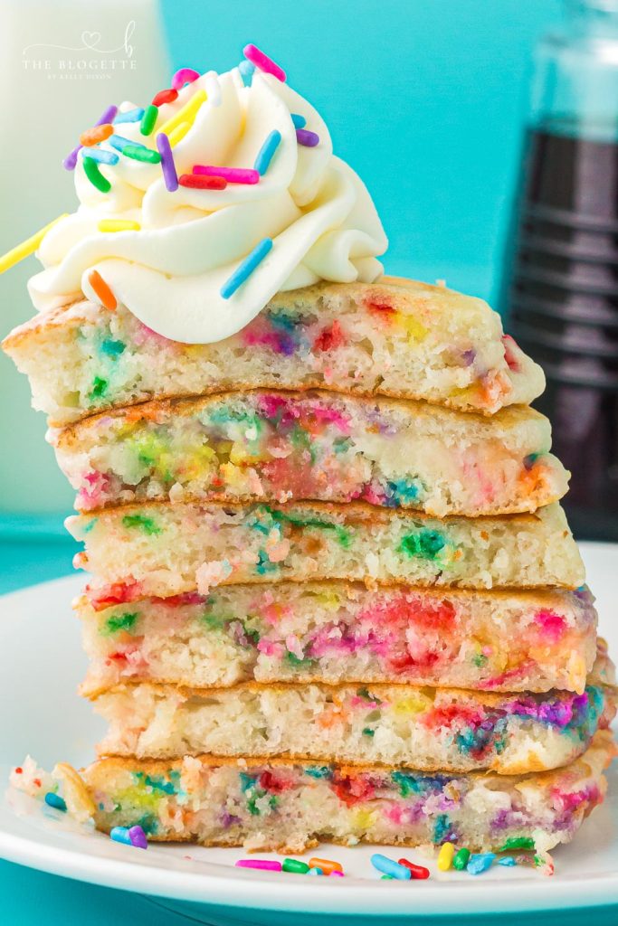 These fluffy Funfetti Pancakes are great for a special birthday or holiday breakfast!