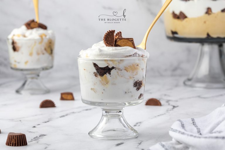 The BEST Peanut Butter Brownie Trifle Recipe!