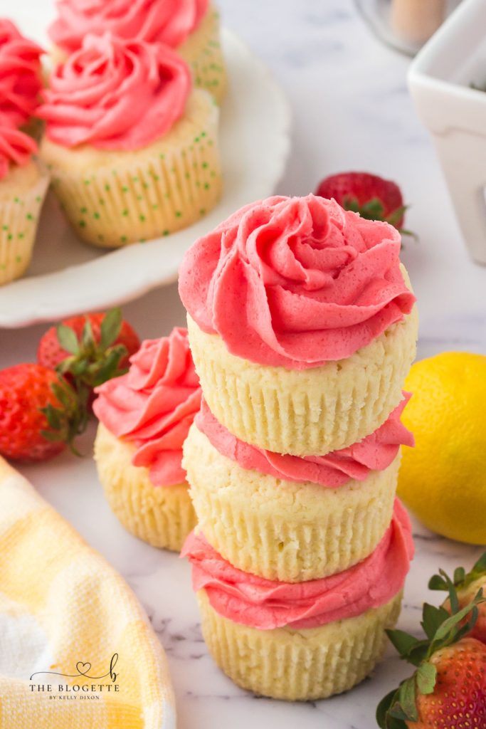 These easy strawberry lemon cupcakes are moist, fluffy, zingy, and topped with an incredible strawberry frosting. 
