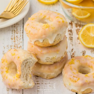 Lemon Glazed Air Fryer Donuts