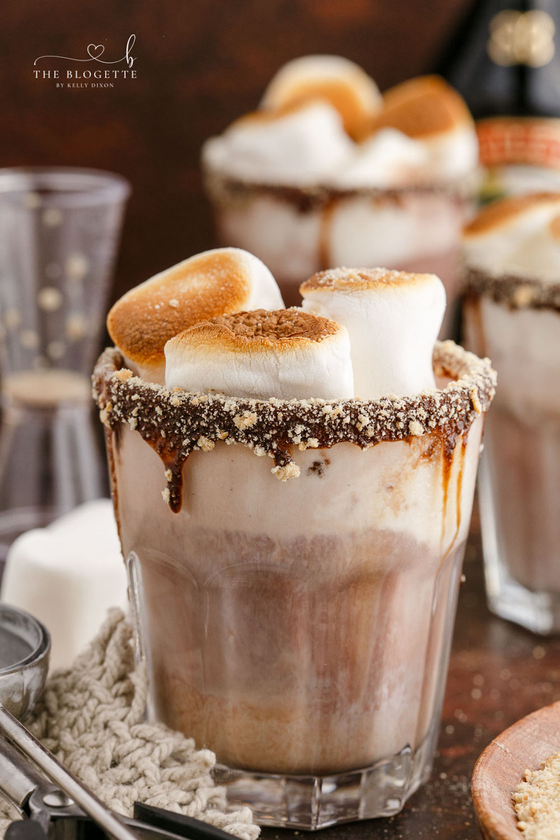 This boozy Bailey's S'mores Float is the most refreshing way to get your s'mores fix without the fire! Baileys plus S'mores is a match made in heaven.