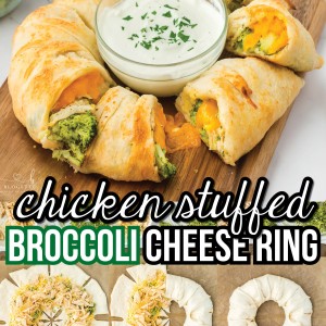 Cheesy Chicken and Broccoli Ring