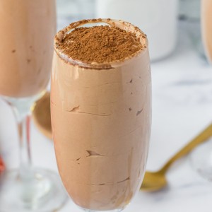 Quick and easy Tiramisu Mousse is a soft and creamy chocolate dessert with hints of coffee flavor.