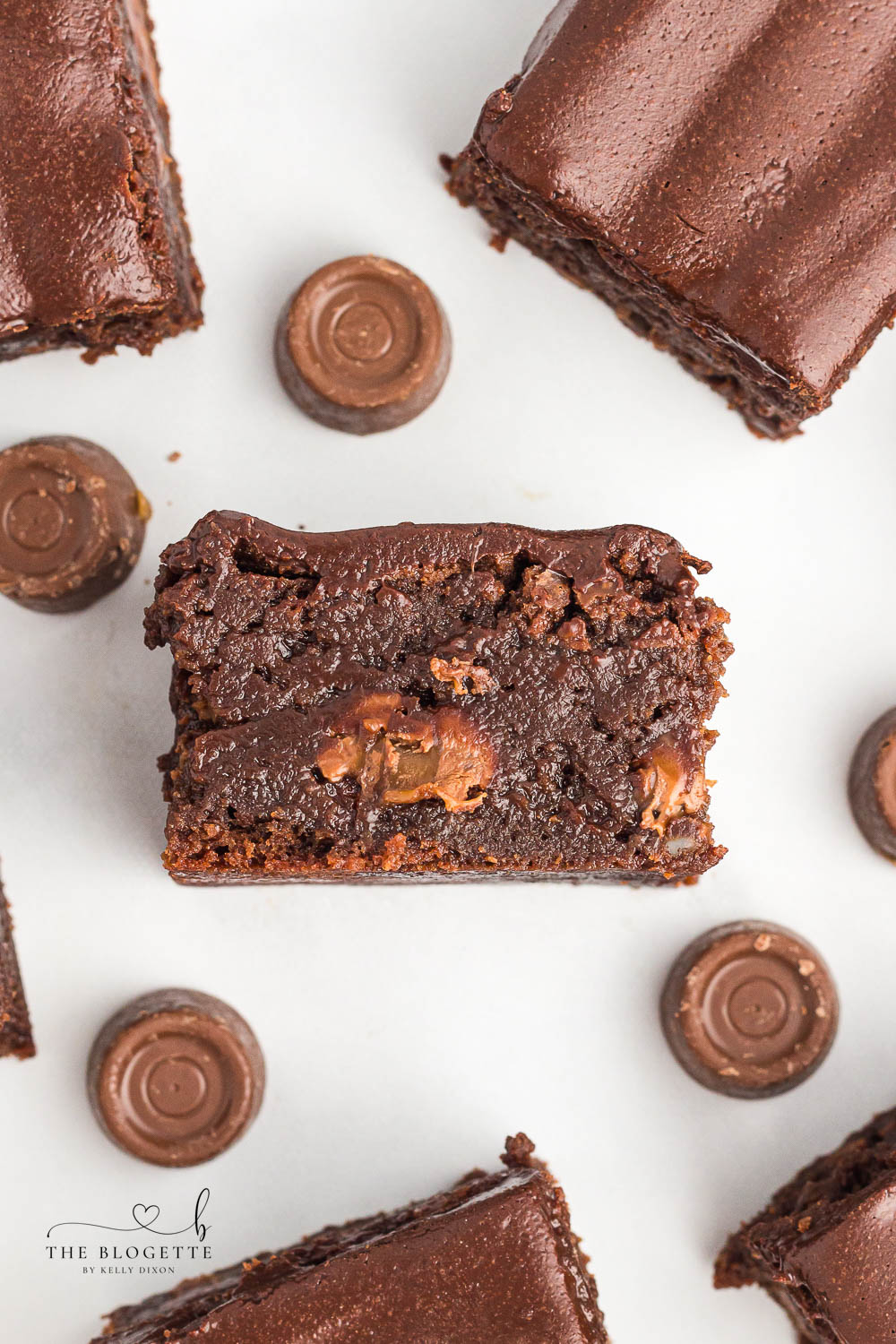 Fudgy delicious Rolo Brownies are an unbelievable ooey-gooey delicious dessert. A must-bake treat that is easy to make from scratch!