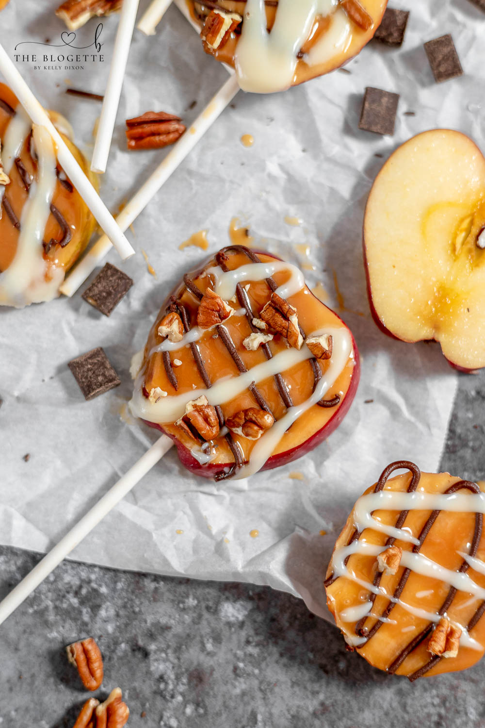 Caramel Apple Slices On A Stick Recipe