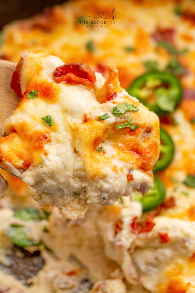 Jalapeño Popper Dip is the best hot cheese dip ever! This tasty Appetizer is perfect for parties, game days, or tailgating.