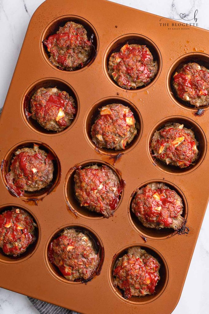 Mini Meatloaf Muffins made in a muffin tin are easy to make and quick to bake, plus the leftovers are delicious!
