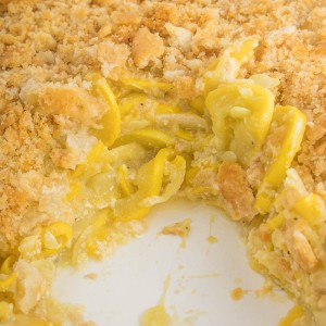 Yellow squash casserole is both comforting and indulgent. Rich, creamy layers of squash topped with buttery Ritz crackers!