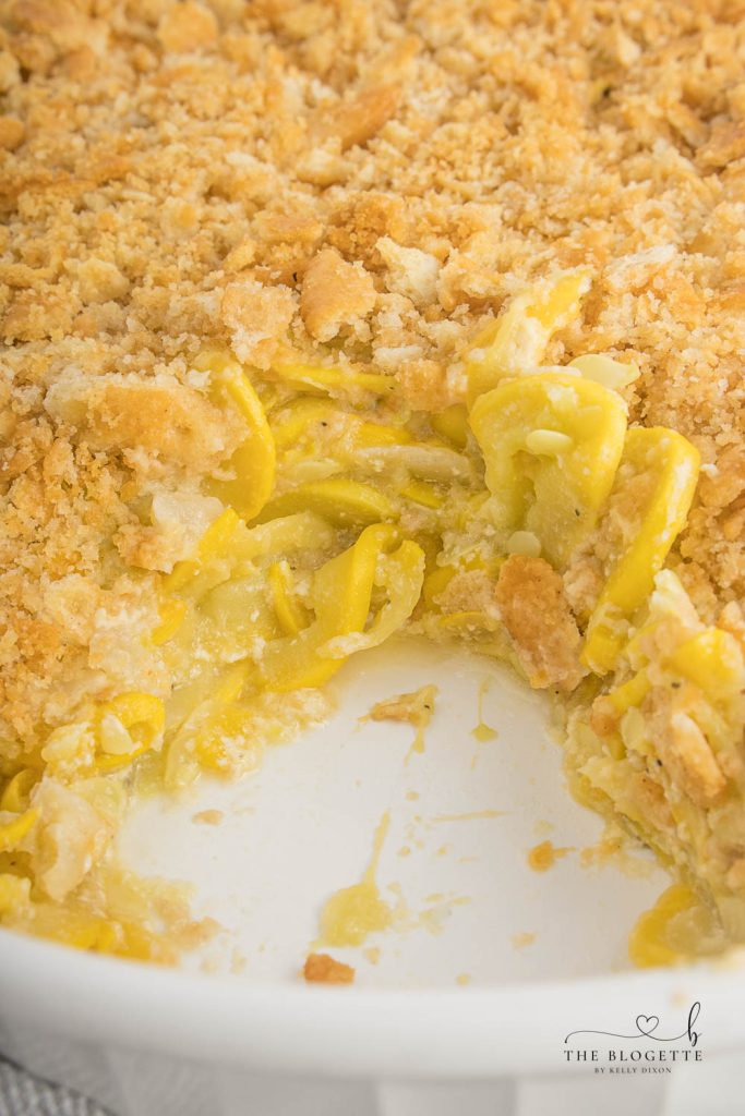 Yellow squash casserole is both comforting and indulgent. Rich, creamy layers of squash topped with buttery Ritz crackers!