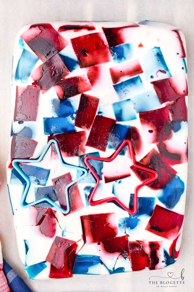 Patriotic Jello Glass Stars