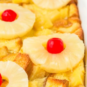 Pineapple Casserole is a classic comforting dish that is great for holidays or as a comforting meal, side dish, or even dessert!