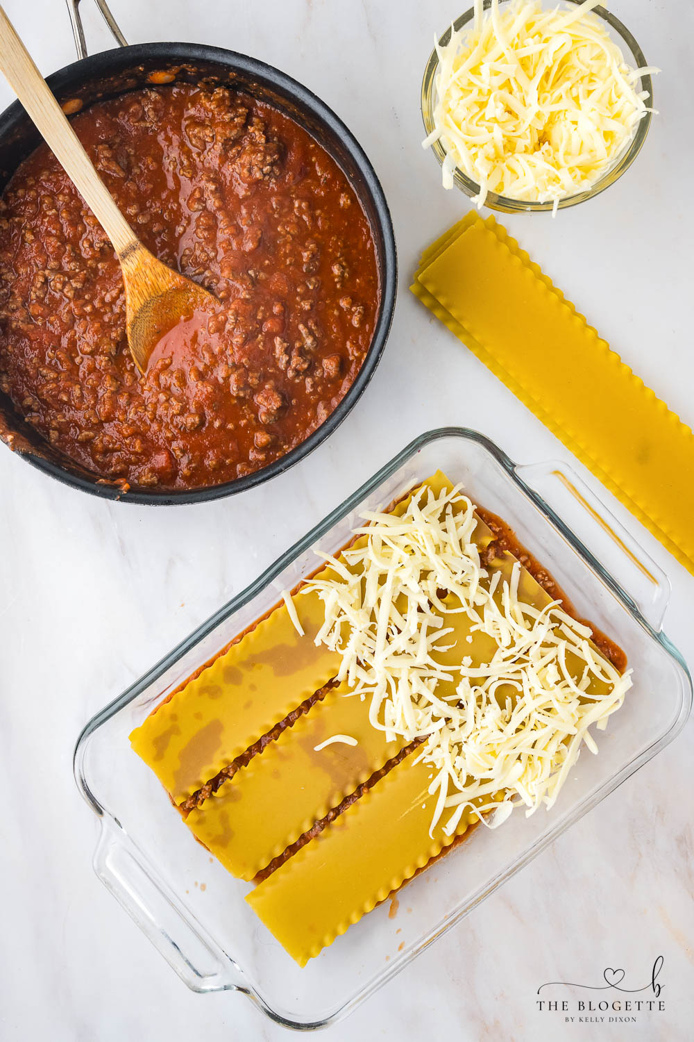 Lasagna with uncooled noodles