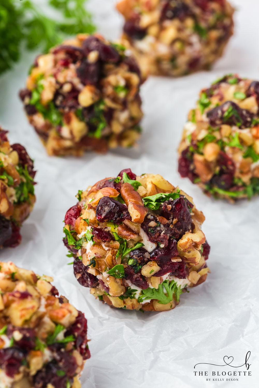 Cranberry Pecan Goat Cheese Balls are festive mini cheese truffles loaded with creamy goat cheese, sweet cranberries, and crunchy pecans!