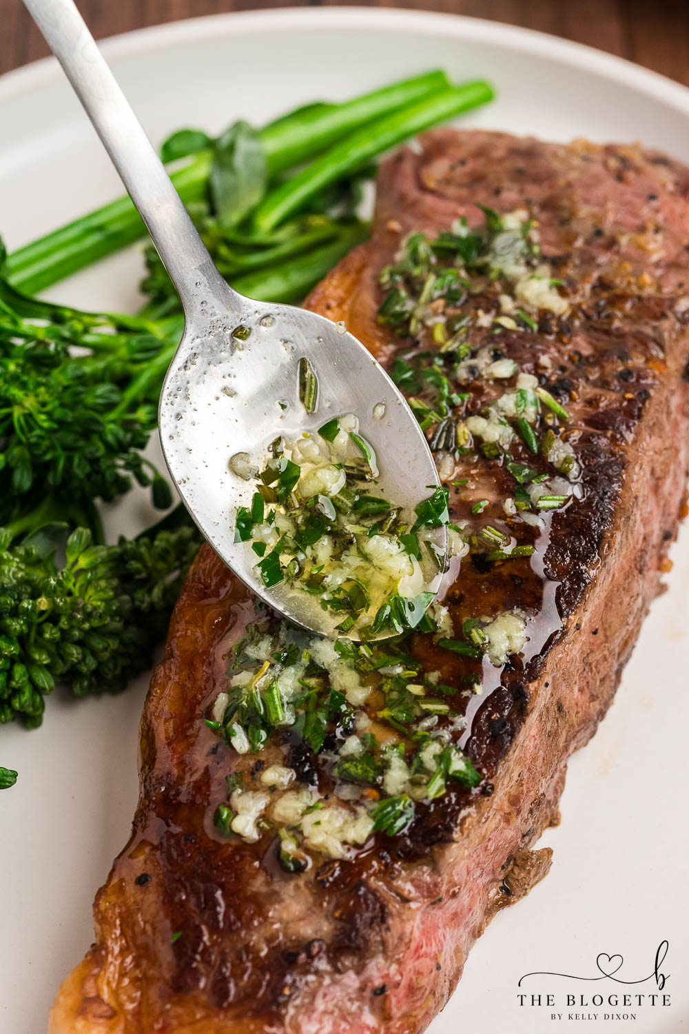 Steak with herb butter