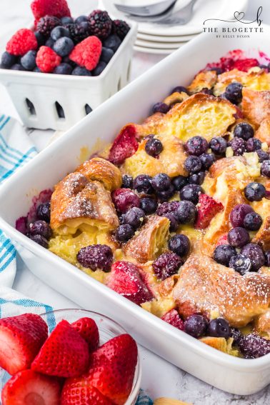 Make-ahead Berry Croissant Cake recipe is perfect for a weekend brunch or special occasion breakfast.