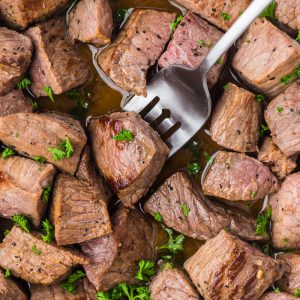 Garlic Butter Steak Bites are steak cubes cooked in a mouthwatering garlic butter sauce. Each juicy and tender bite leaves you wanting more!