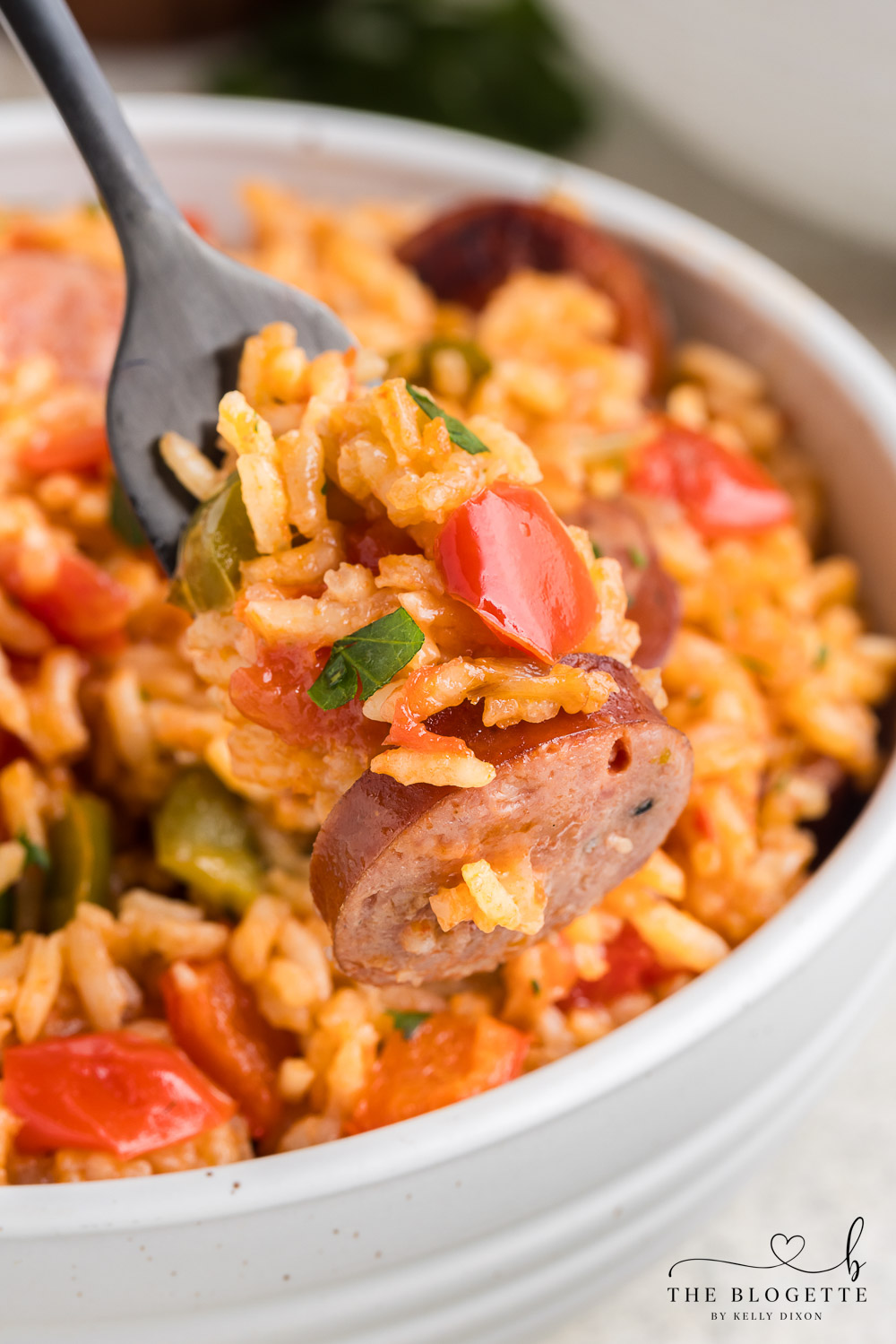 Sausage, Rice, and Pepper Skillet