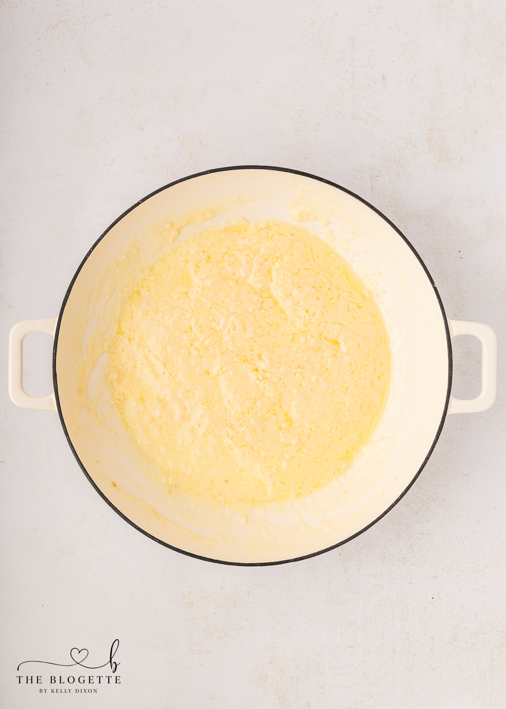 Add the garlic to the skillet and cook until fragrant