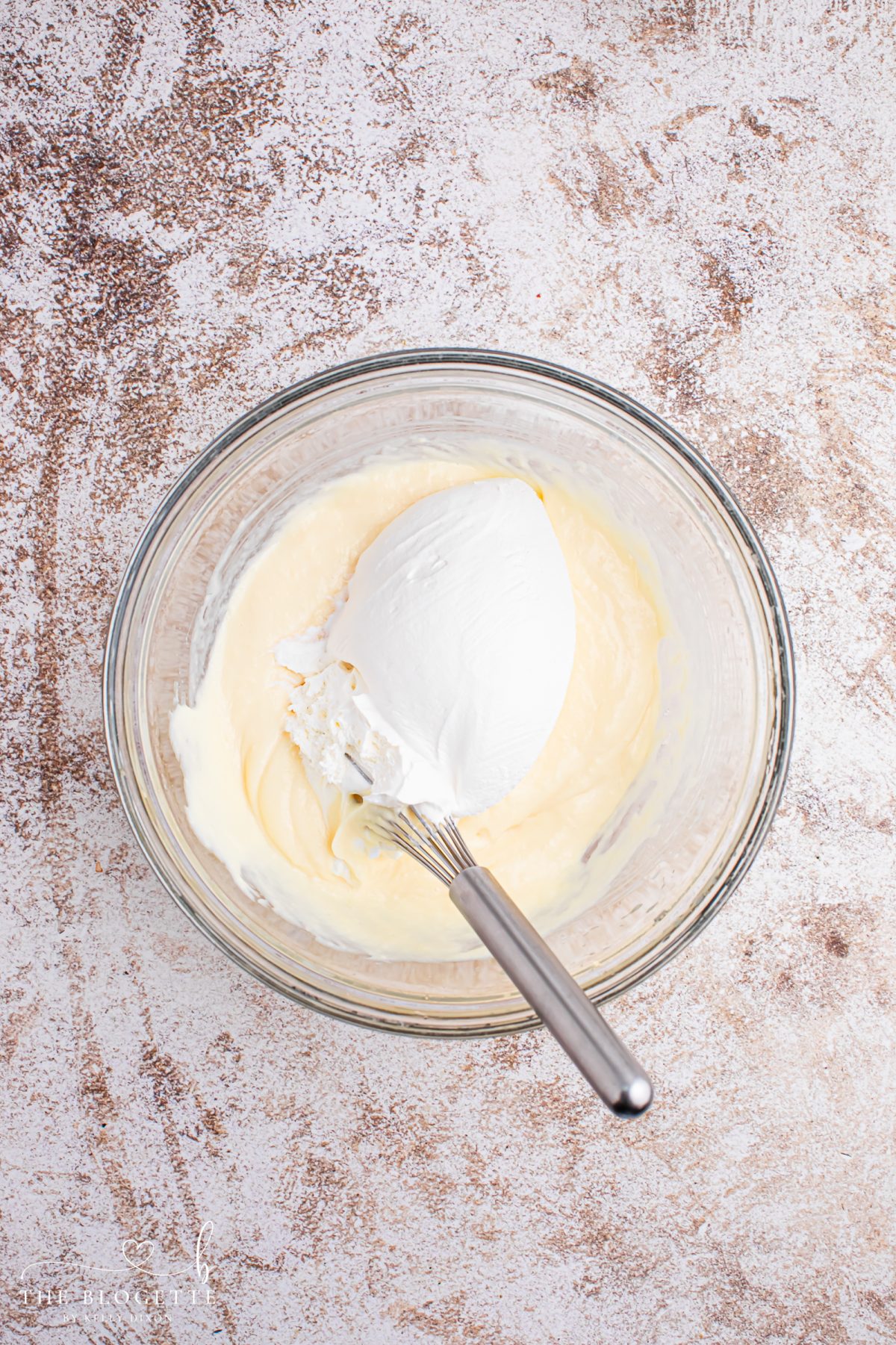 Fold in half of the Cool Whip