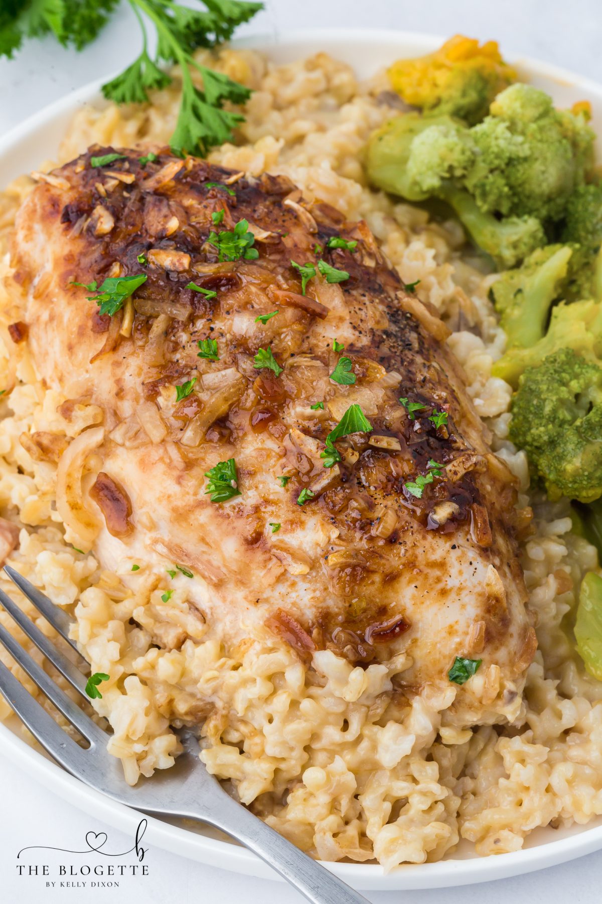 Easy, cozy, and completely hands-off 🤍 This Forgotten Chicken Casserole is a classic dump-and-bake chicken and rice dinner made with cream of mushroom soup, cream of chicken soup, and onion soup mix. Just layer, cover, and bake