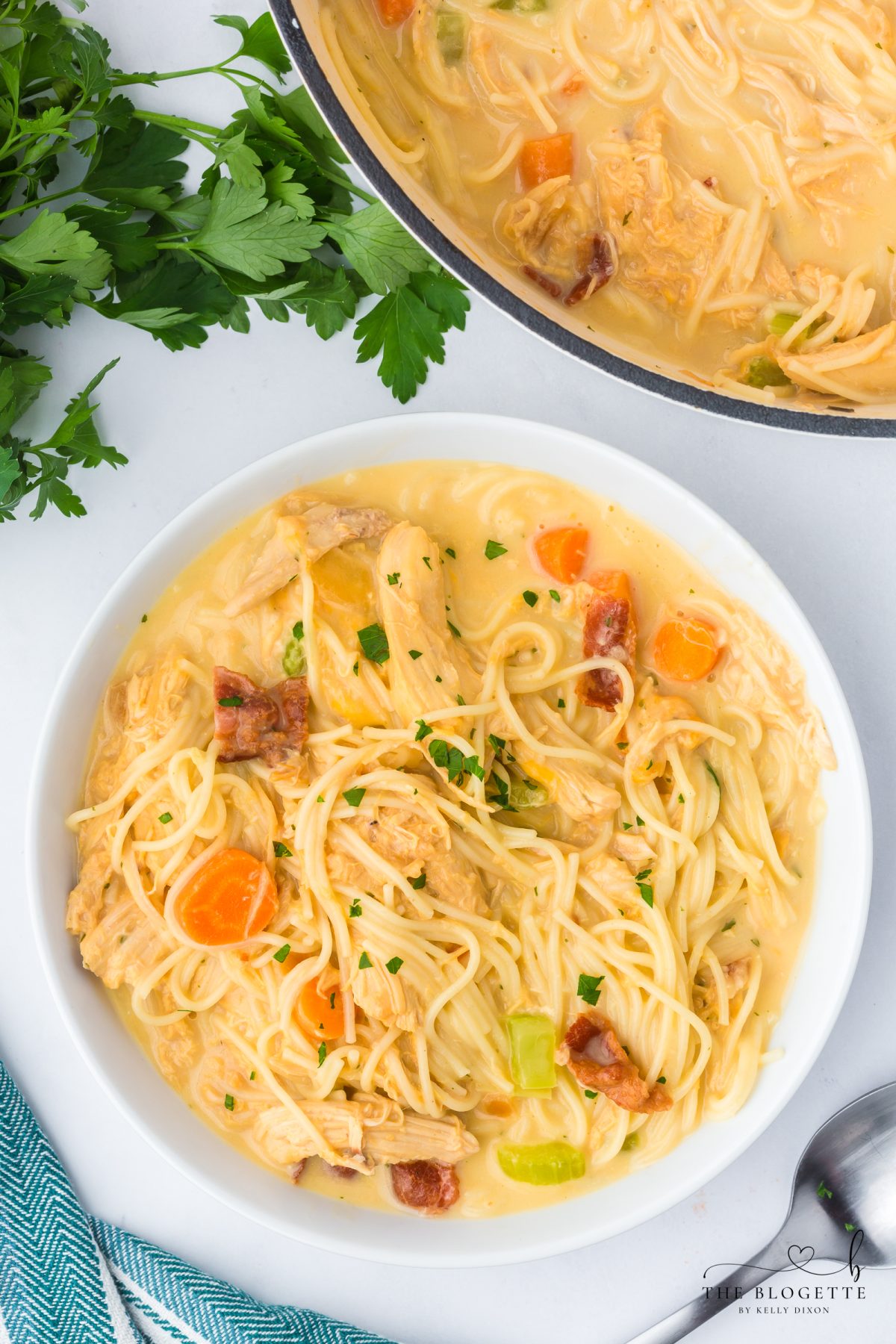 Crack Chicken Soup is the ultimate comfort food loaded with shredded chicken, crispy bacon, ranch flavor