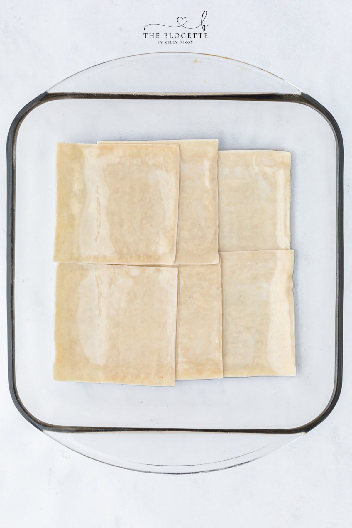 Layer wonton wrappers and beef